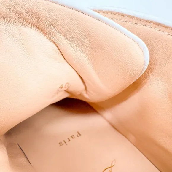 Christian Louboutin Louis Strass High Top Sneakers Size 40 US 10 White Crystal - Picture 14 of 15